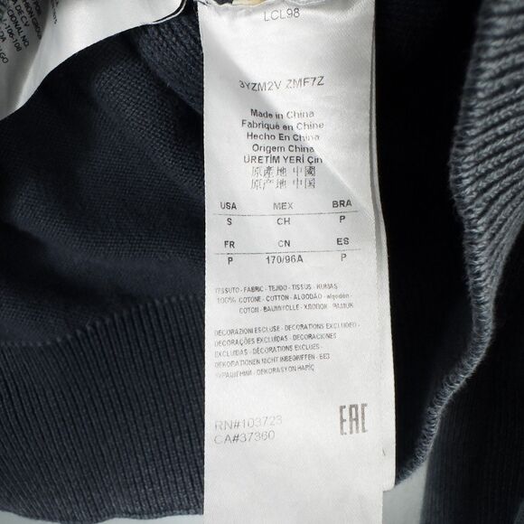 Armani Exchange Cotton Crew Neck Knit Pullover Sweater Mens Small Blue Gray - Picture 11 of 13